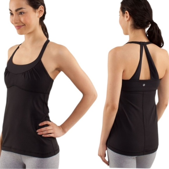 Lululemon Scoop Me Up Athletic Tank Black Size 4 - Picture 1 of 13